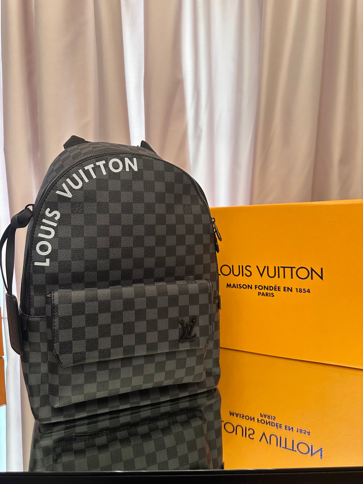 Backpack LV Damier Γκρι logo