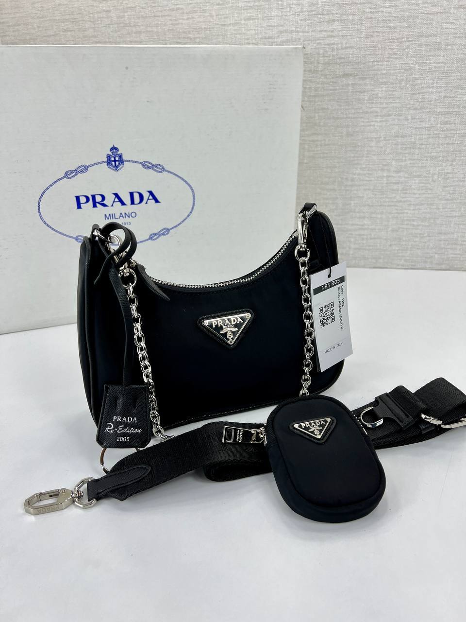 Prada shoulder bag black