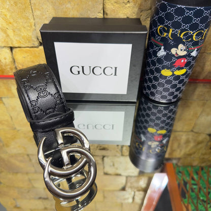 ΖΩΝΗ gucci monogram silver ανάγλυφη