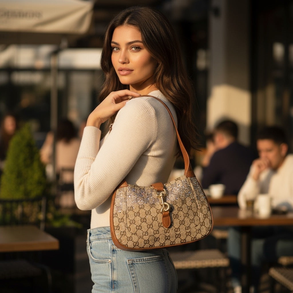 Gucci jackie 1961 medium καφέ